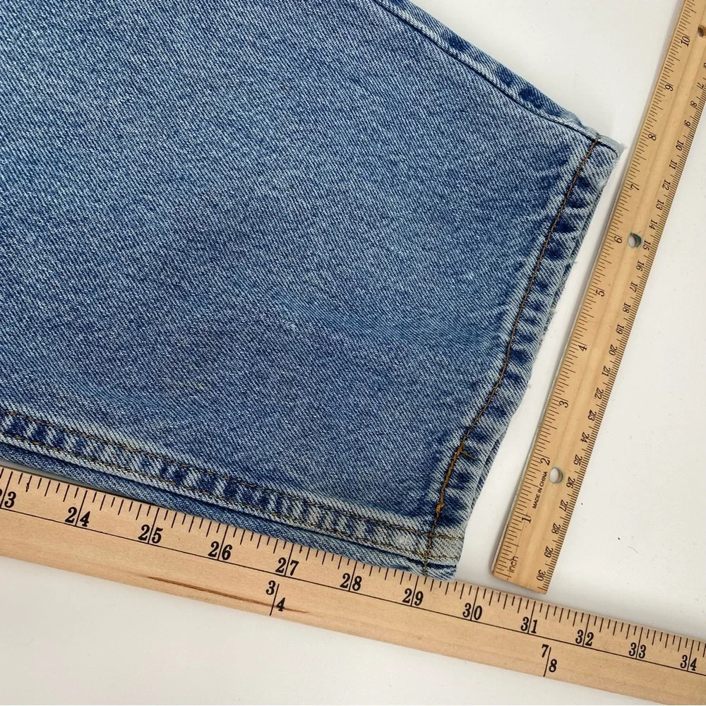Levi’s Jeans Men’s 40x30 Blue 545 VTG 90s Brown Tab LOOSE Batwing Stains Flaws